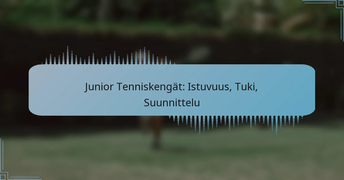 Junior Tenniskengät: Istuvuus, Tuki, Suunnittelu