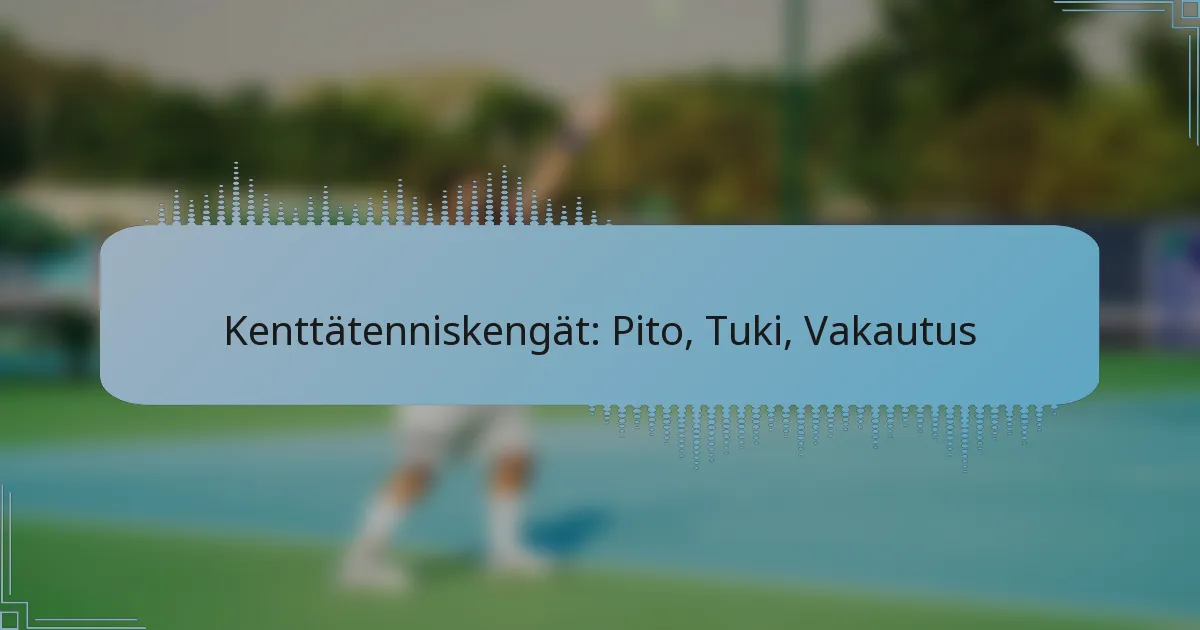 Kenttätenniskengät: Pito, Tuki, Vakautus