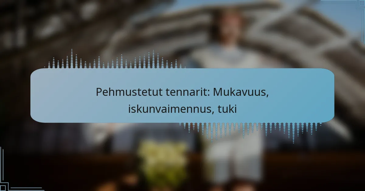 Pehmustetut tennarit: Mukavuus, iskunvaimennus, tuki