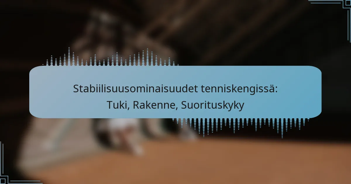 Stabiilisuusominaisuudet tenniskengissä: Tuki, Rakenne, Suorituskyky