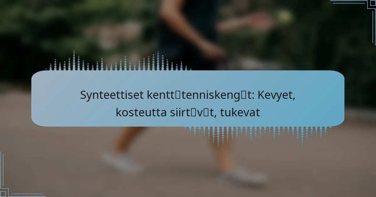Synteettiset kenttätenniskengät: Kevyet, kosteutta siirtävät, tukevat