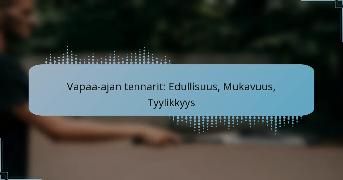 Vapaa-ajan tennarit: Edullisuus, Mukavuus, Tyylikkyys