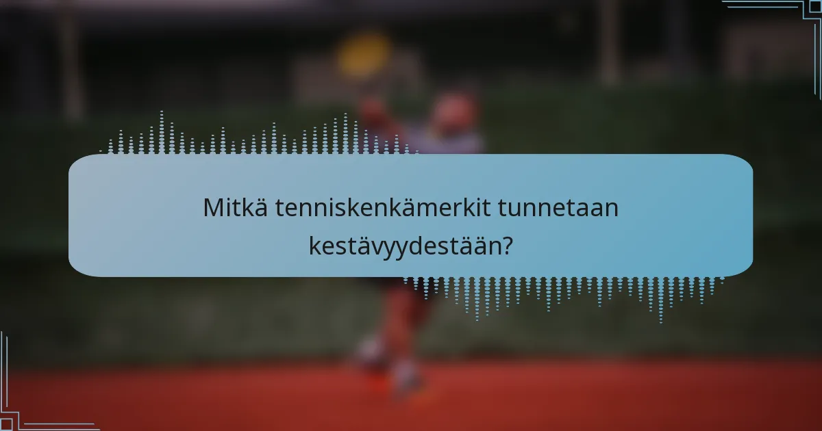 Mitkä tenniskenkämerkit tunnetaan kestävyydestään?